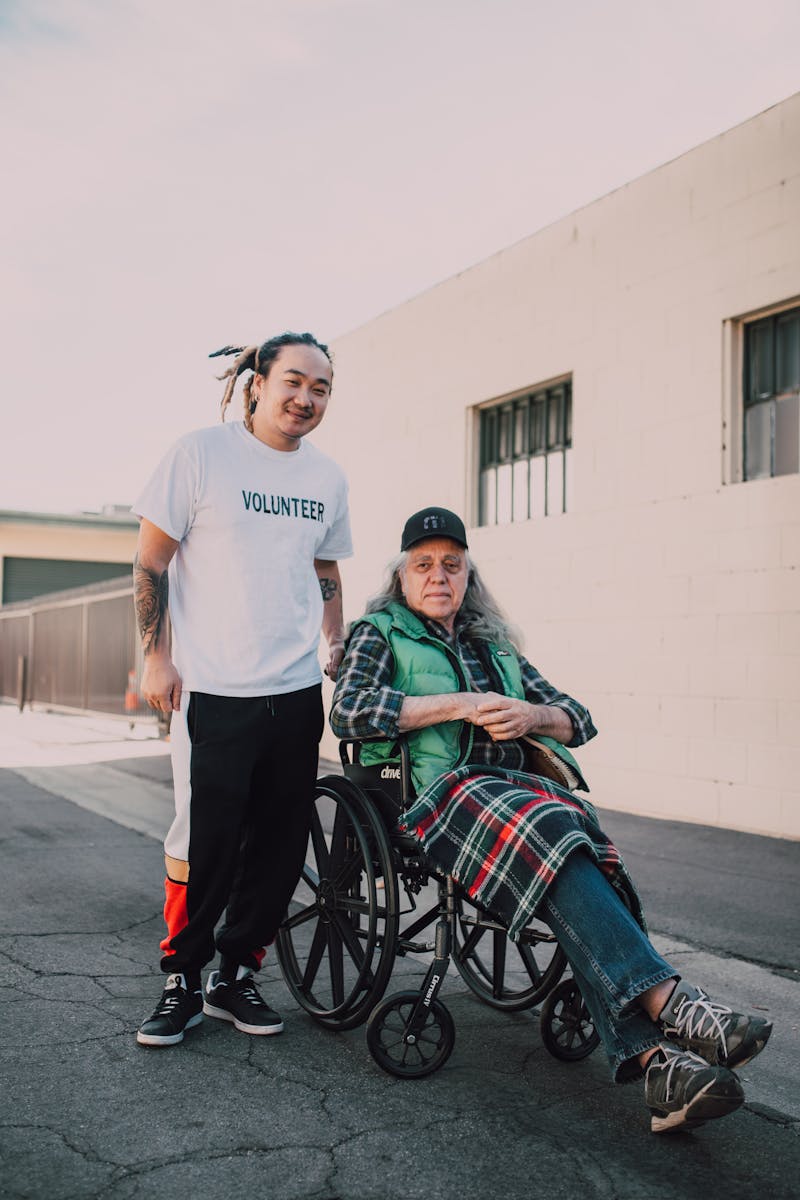 Caregiver assisting with daily tasks